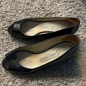 Jimmy Choo Peep Toe Wedges